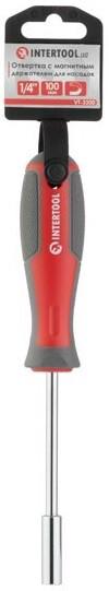 Викрутка Intertool 1/4 "100 мм Cr-V з магнітним утримувачем для насадок (VT-3300)