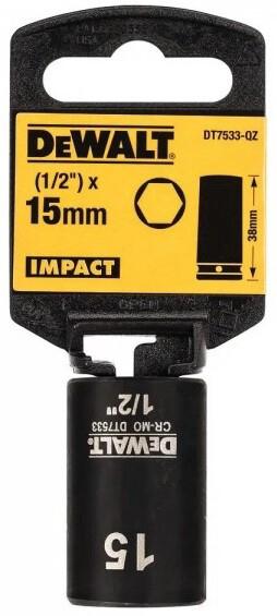 Головка торцева ударна DeWALT IMPACT, 15 мм (DT7533)