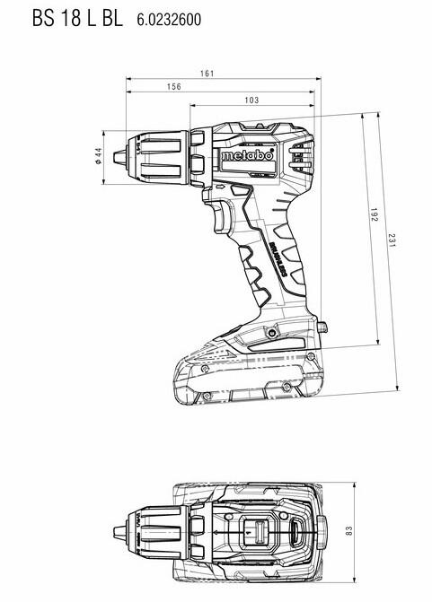 Акумуляторний шурупокрут Metabo BS 18 L BL LiHD 2x4.0 Ah (602326800)