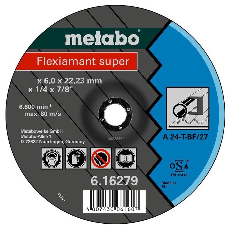 Круг зачисний Metabo Flexiamant super Premium A 24-T 125x6x22.23 мм (616486000)