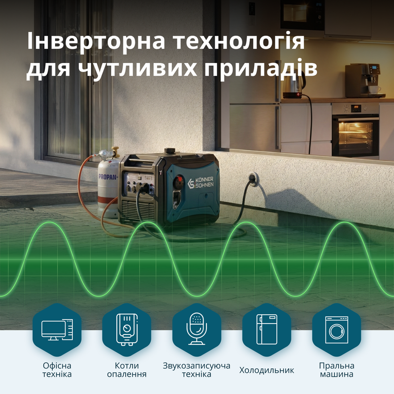 Інверторний газобензиновий генератор KS 4000iEG S