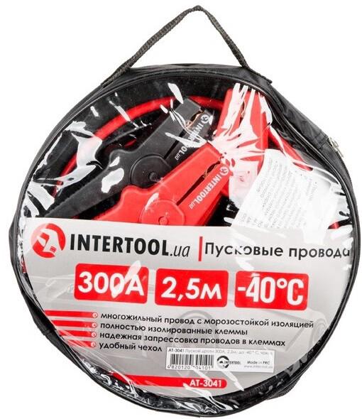 Пускові провода Intertool 300 А, 2.5 м (AT-3041)