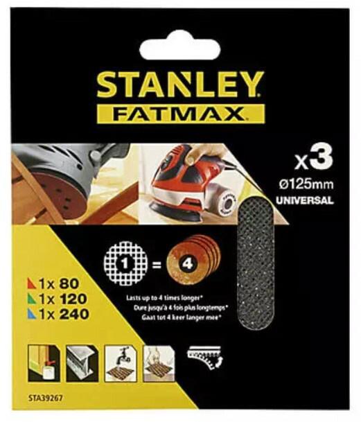 Сітка шліфувальна 3 шт. Stanley (STA39267)