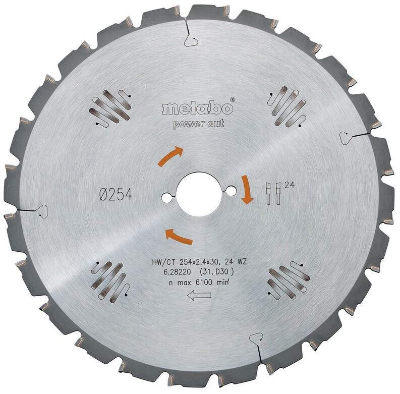 Пильний диск Metabo 254x30, HW/CT 24 WZ (628025000)