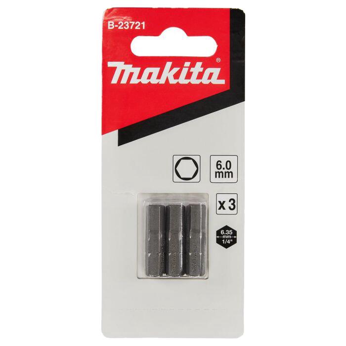 Біта Makita H6.0, 3 шт. (B-23721)