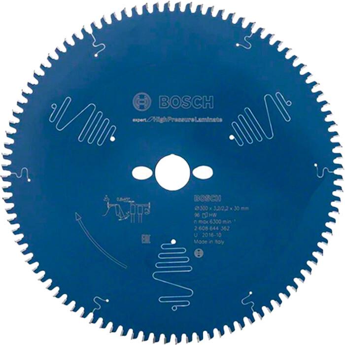 Пиляльний диск Bosch Expert for High Pressure Laminate 300x30x3.2/2.2x96T (2608644362)