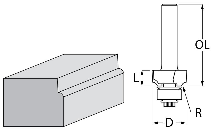 Фреза для круглих фасок Makita D-48402