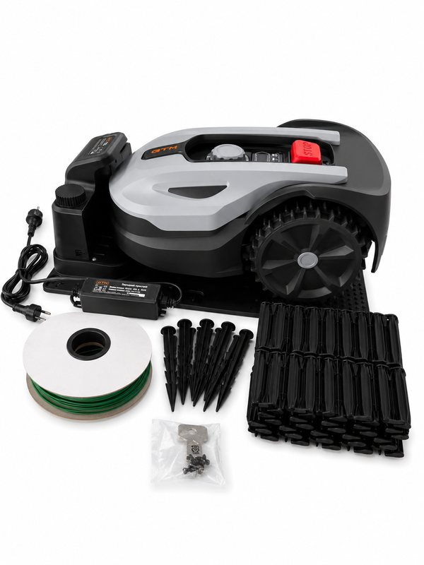Газонокосарка-робот GTM RLM600/18W 600 кв.м із зарядною станцією та комплектом для встановлення (RLM600/18W) 84173