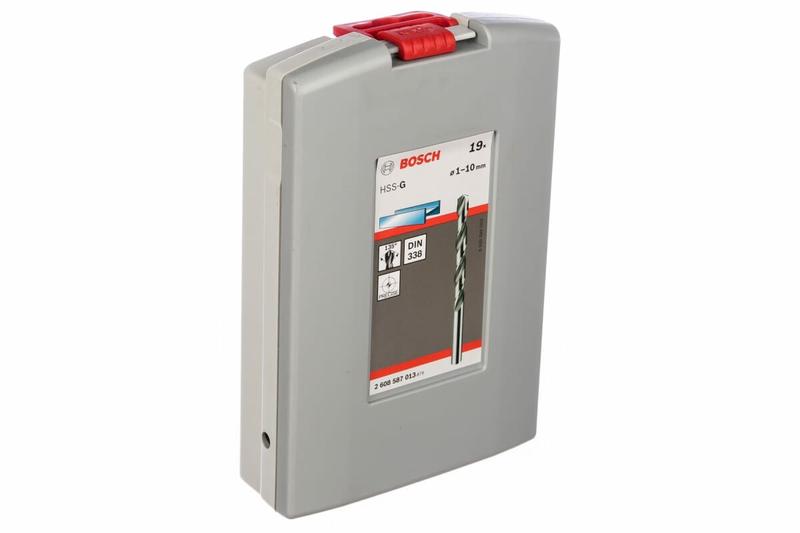 Набір свердел по металу Bosch HSS-G 1-10 мм, 19 шт. (2608587013)
