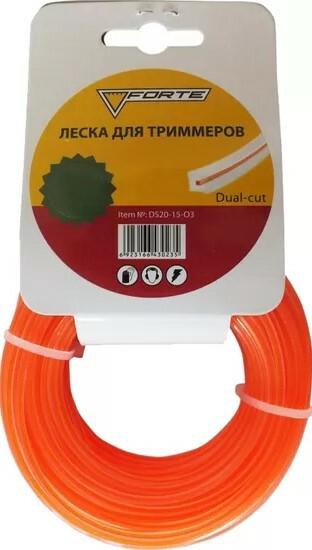 Волосінь для мотокос Forte 2.0 мм 15 м, зірка (68660)