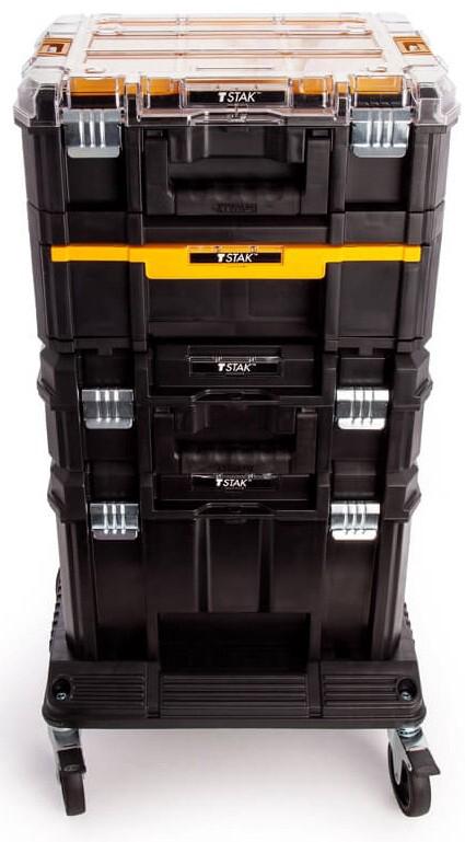 Комплект ящиків DeWALT 4 ящики + колісна основа в системі TSTAK (DWST1-81048)