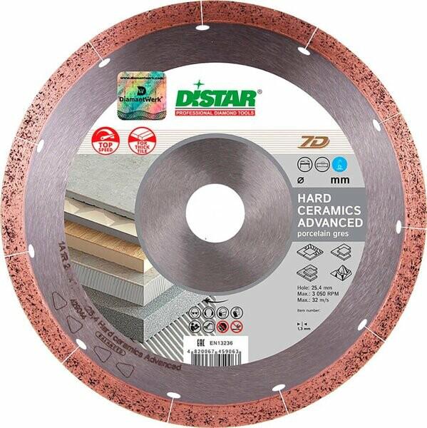 Алмазний диск Distar 1A1R 230x1,6/1,2x10x25,4 Hard ceramics Advanced (11120528017)