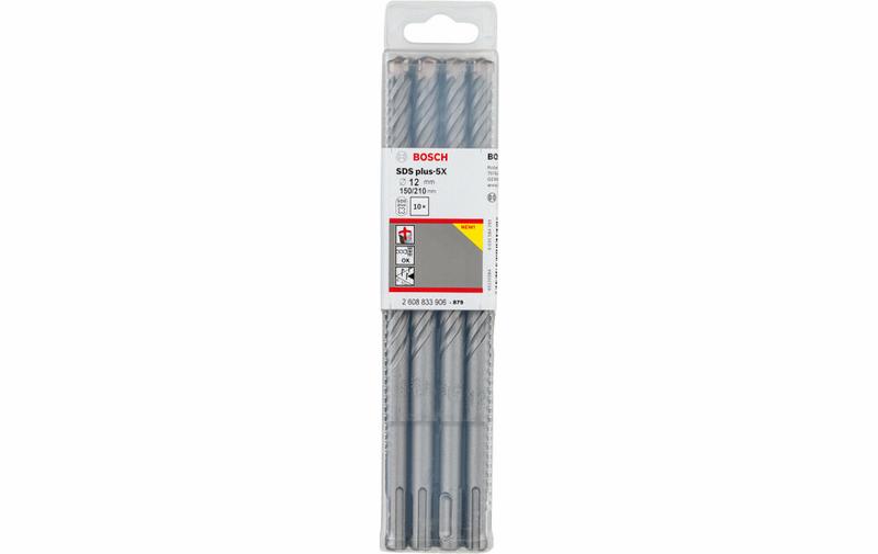 Набір бурів Bosch SDS plus-5X 12x150x210 мм, 10 шт (2608833906)