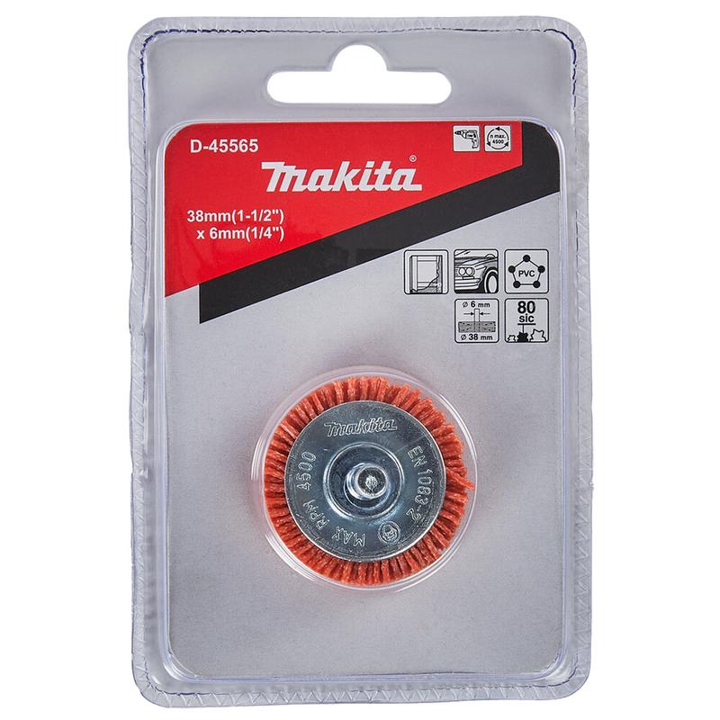 Нейлонова конічна щітка Makita для грубої очистки 38x6 мм (D-45565)