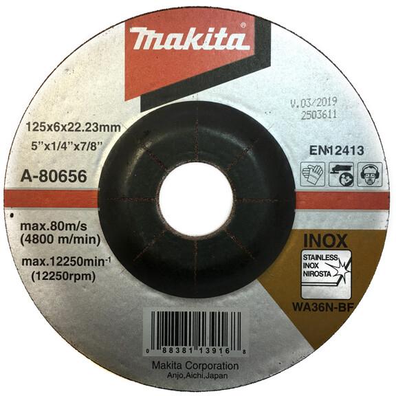 зачищувальний диск по нержавіючої сталі Makita 125 мм 36N (A-80656)