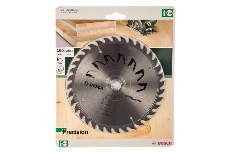 Циркулярний диск Bosch PRECISION 160x20 мм, 36 зубів (2609256856)