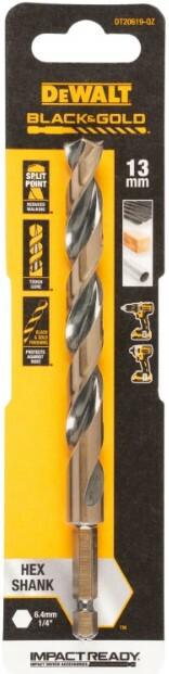 Свердло по металу DeWalt Extreme Impact Black Gold DT20619