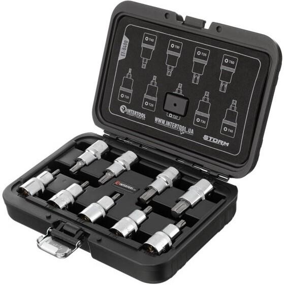 Набір біт Intertool STORM TORX 1/2 "T20-T60, 55 мм" S2 (ET-8400)
