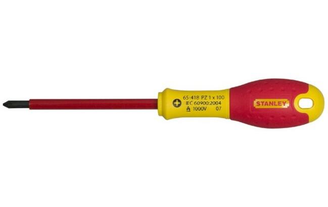 Викрутка електрика ізольована Stanley FatMax VDE 1000V PZ1х100 мм (0-65-418)