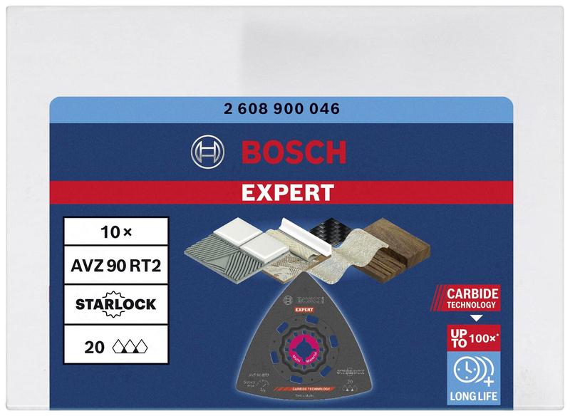 Шліфпластина Bosch Starlock Multimaterial AVZ90RT2, G20, 10 шт. (2608900046)