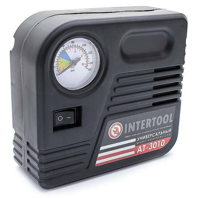 Набір пускозарядний пристрій універсальний та міні компресор Intertool AT-3010