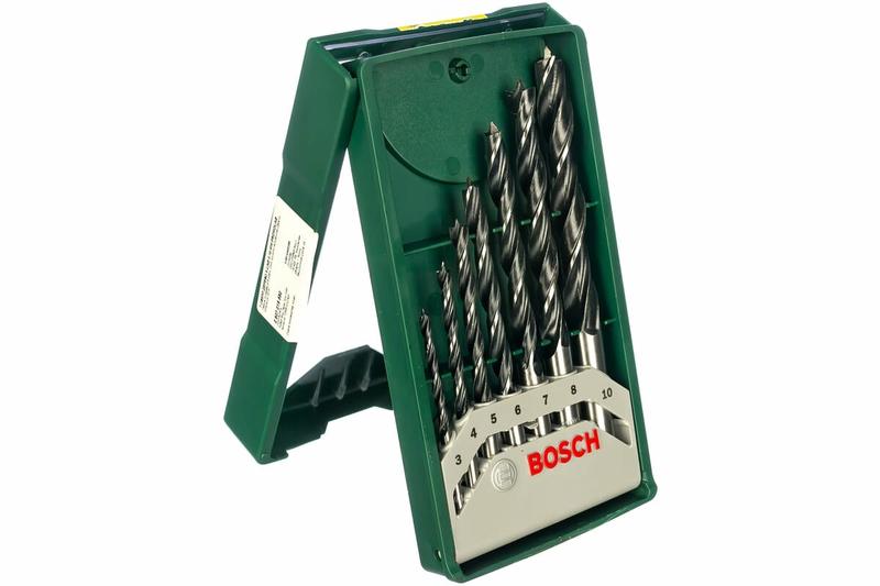 Набір свердел по по дереву Bosch Mini X-Line 3-10 мм, 7 шт. (2607019580)