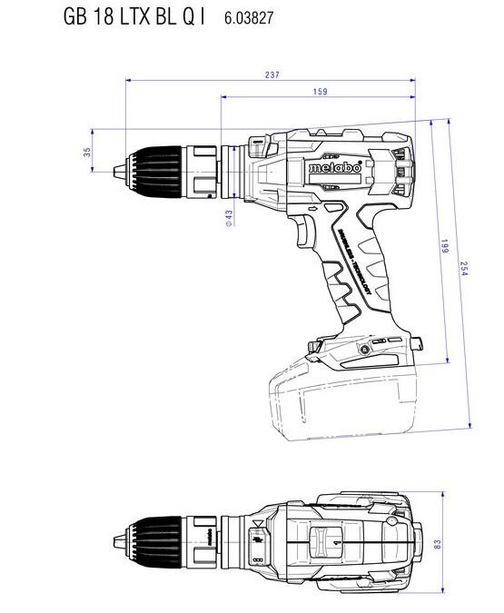 Акумуляторний шурупокрут Metabo GB 18 LTX BL Q I LiHD 5.5 Ah (603828660)