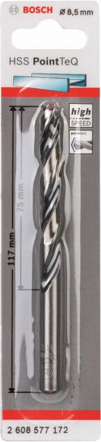 Свердло Bosch 1 HSS PointTeQ 8.5 мм (2608577172)