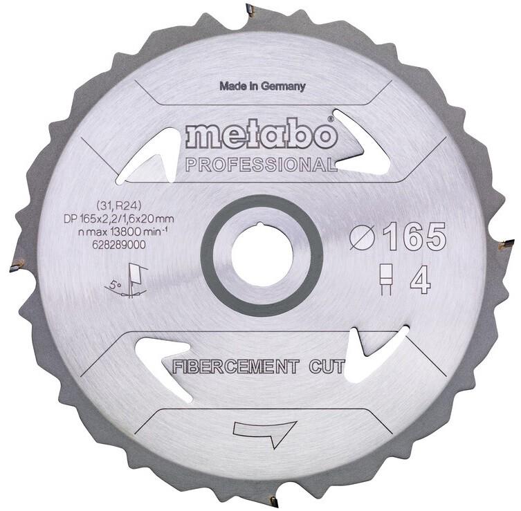Пильний диск Metabo Fibercement cut PCD 160х2.2/1.6x20, Z4 FZ 5 град. (628287000)