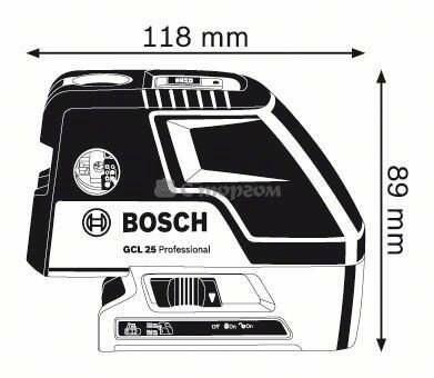 Комбі-лазер (лінійний + точковий) Bosch GCL 25 + BS 150 (0601066B01)