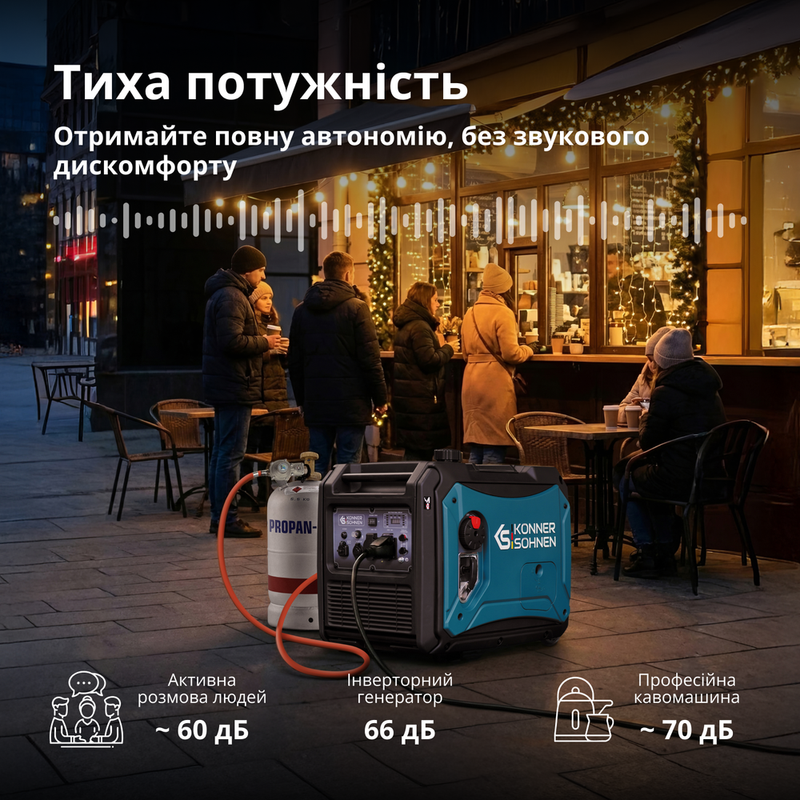 Інверторний газобензиновий генератор KS 4000iEG S