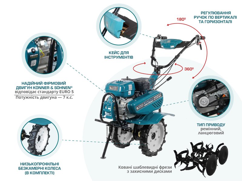 Бензиновий культиватор KS 7HP-950S