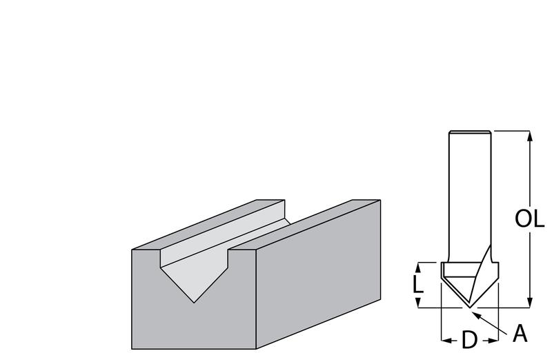 Фреза V-подібна 28,6x22,2x60,3 мм Makita D-47955