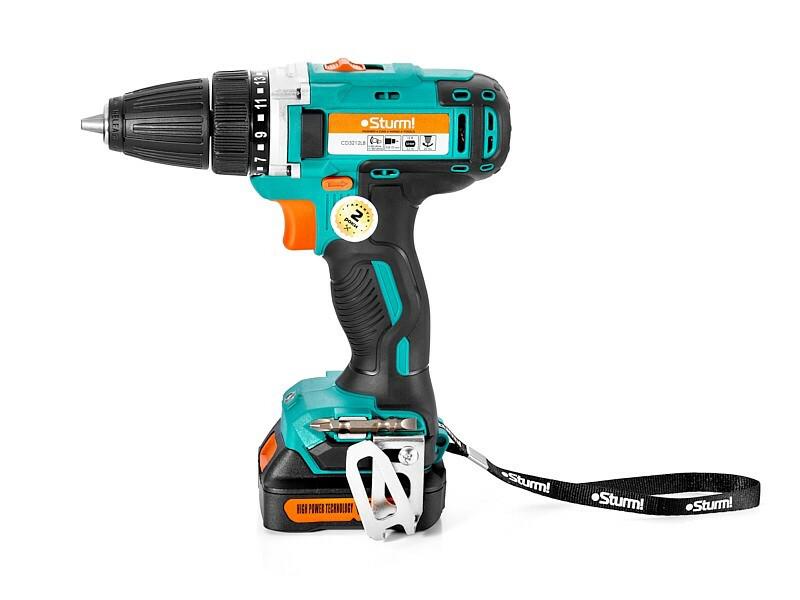 Шуруповерт акумуляторний Sturm Li-Ion 12B 2.0Aч (CD3212LB) 2 акумулятора