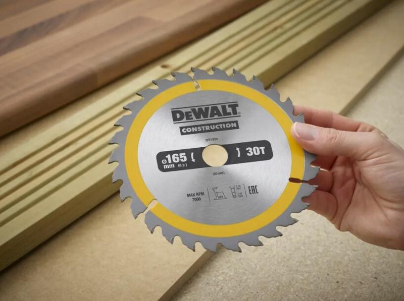 Диск пильний DeWALT CONSTRUCTION DT1935, 165х20 мм, 30z