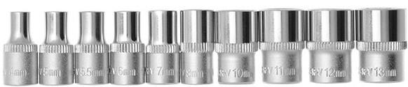 Набір інструментів Intertool STORM 1/2 "1/4" 73 од. Cr-V (ET-8073)