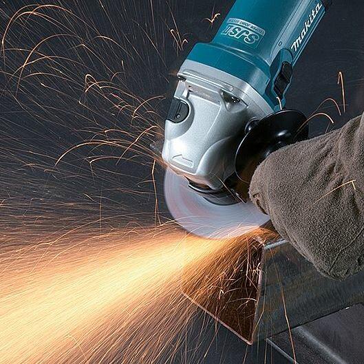 Кутова шліфувальна машина Makita GA 5040 + 5 гнучких зачищувальних дисків + опорна підошва