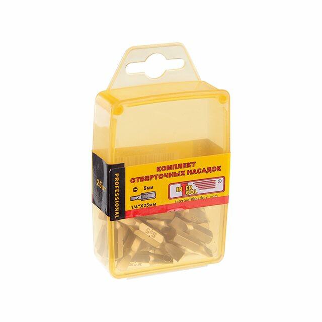Біти Intertool SL5, 1/4", 25 мм, 25 шт. (VT-0033)