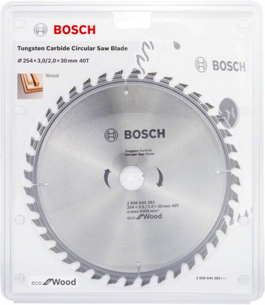 Пильний диск Bosch ECO WO 254x30 40 зуб. (2608644383)