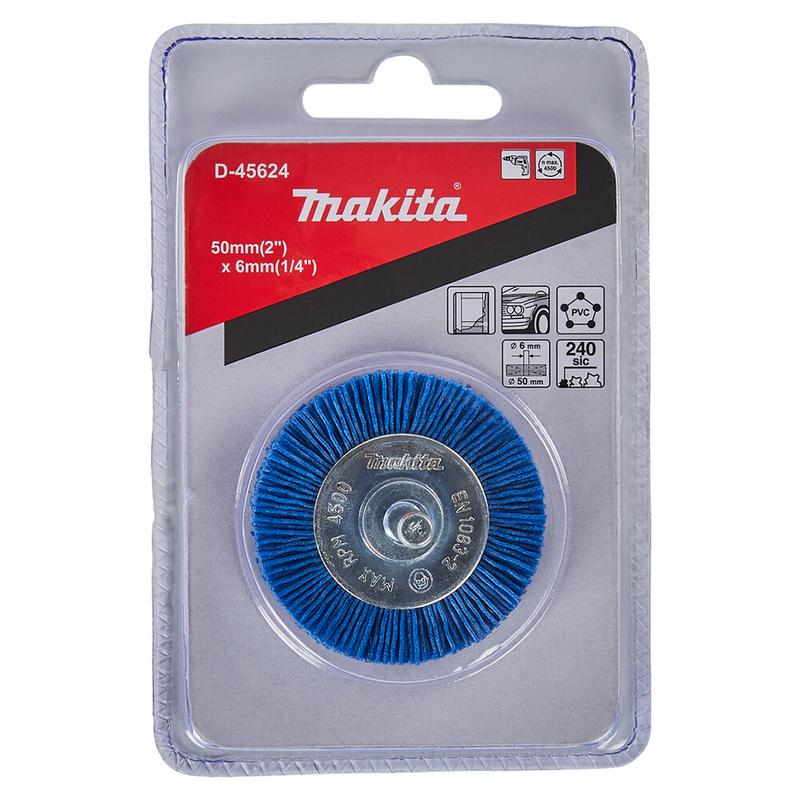 Нейлонова конічна щітка Makita для кінцевої обробки 50x6 мм (D-45624)