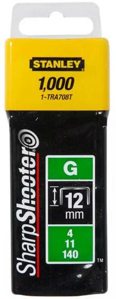 Скоби для степлера 12 мм 1000 шт. Stanley Heavy Duty (1-TRA708T)