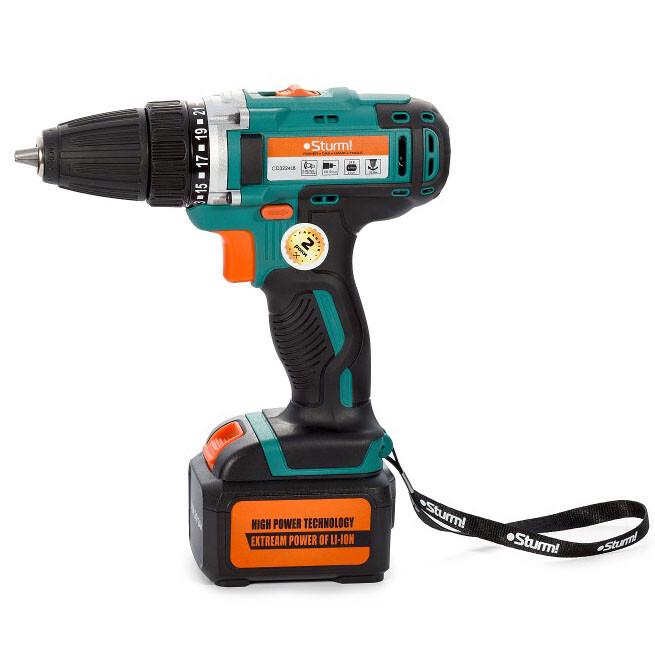 Дрель акумуляторна Li-Ion Sturm CD3224LB 24 В, 2 аккум.