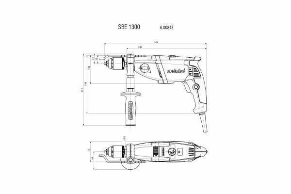 Ударний Двошвідкісній Дриль Metabo SBE 1300 (600843500)