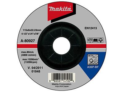 Шліфувальний диск Makita по металу 115x6 36P (A-80927)