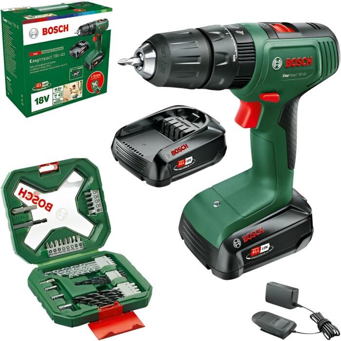 Акумуляторний ударний дриль-шурупокрут Bosch EasyImpact 18V-40 (06039D8109)