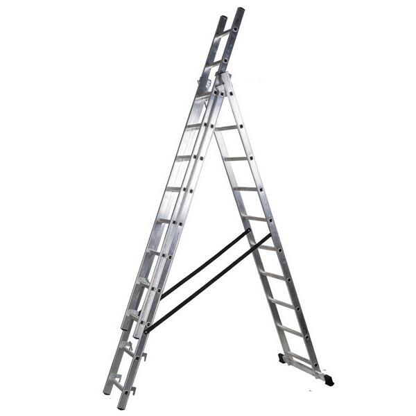 Трисекційна сходи VIRASTAR DW 3 PROFI 3x10 ступенів