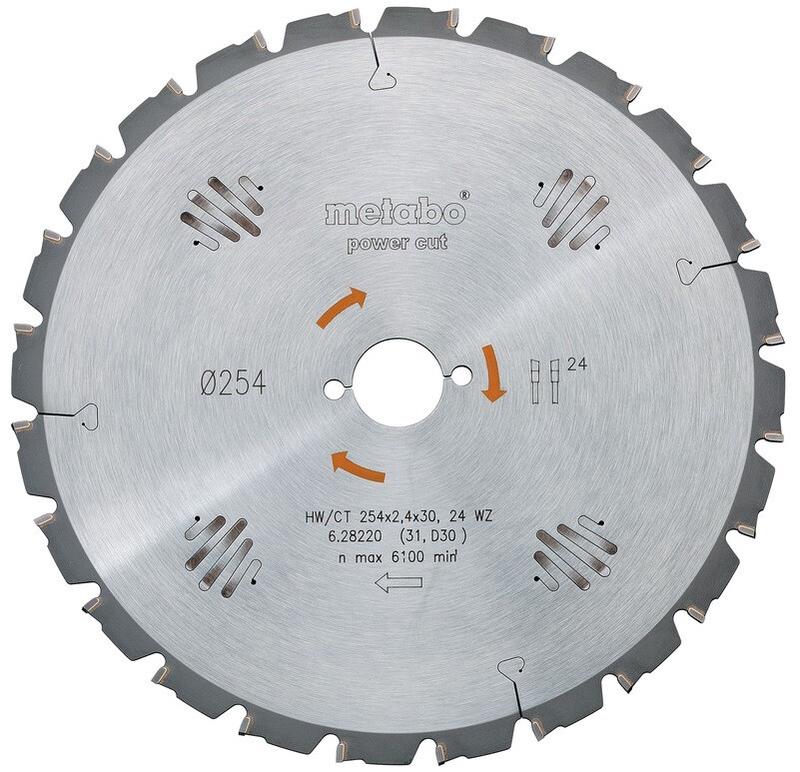 Пильний диск Metabo 190х30мм, Нw/CT WZ = 14 (628005000)