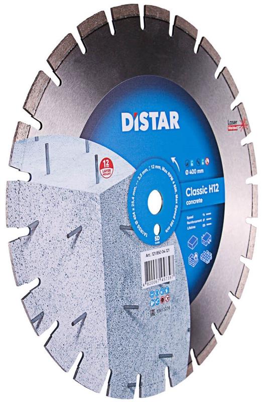 Алмазний диск Distar 1A1RSS/C1-W 404x3,5/2,5x12x25,4-24 F4 Classic H12 (12185004121)