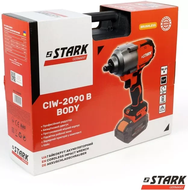 Гайковерт ударний акумуляторний Stark CIW-2090 B Body (без АКБ)
