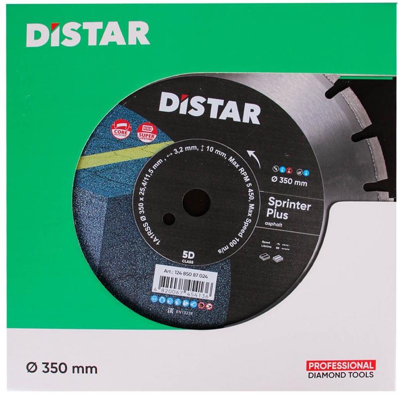 Диск алмазний Distar 1A1RSS/C1S-W 350x3,2/2,2x10x25,4-21 F4 Sprinter Plus (12485087024)